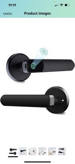 Fingerprint Door Lock, SMONET Electronic Biometric Smart Deadbolt Keyless Entry Digital Door Lock for Bedroom,Key Handle Door Lever, Auto Lock,Securit