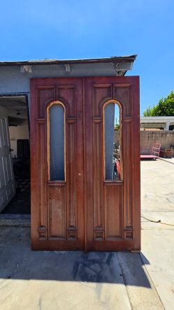 Double doors, wooden, stained, doors