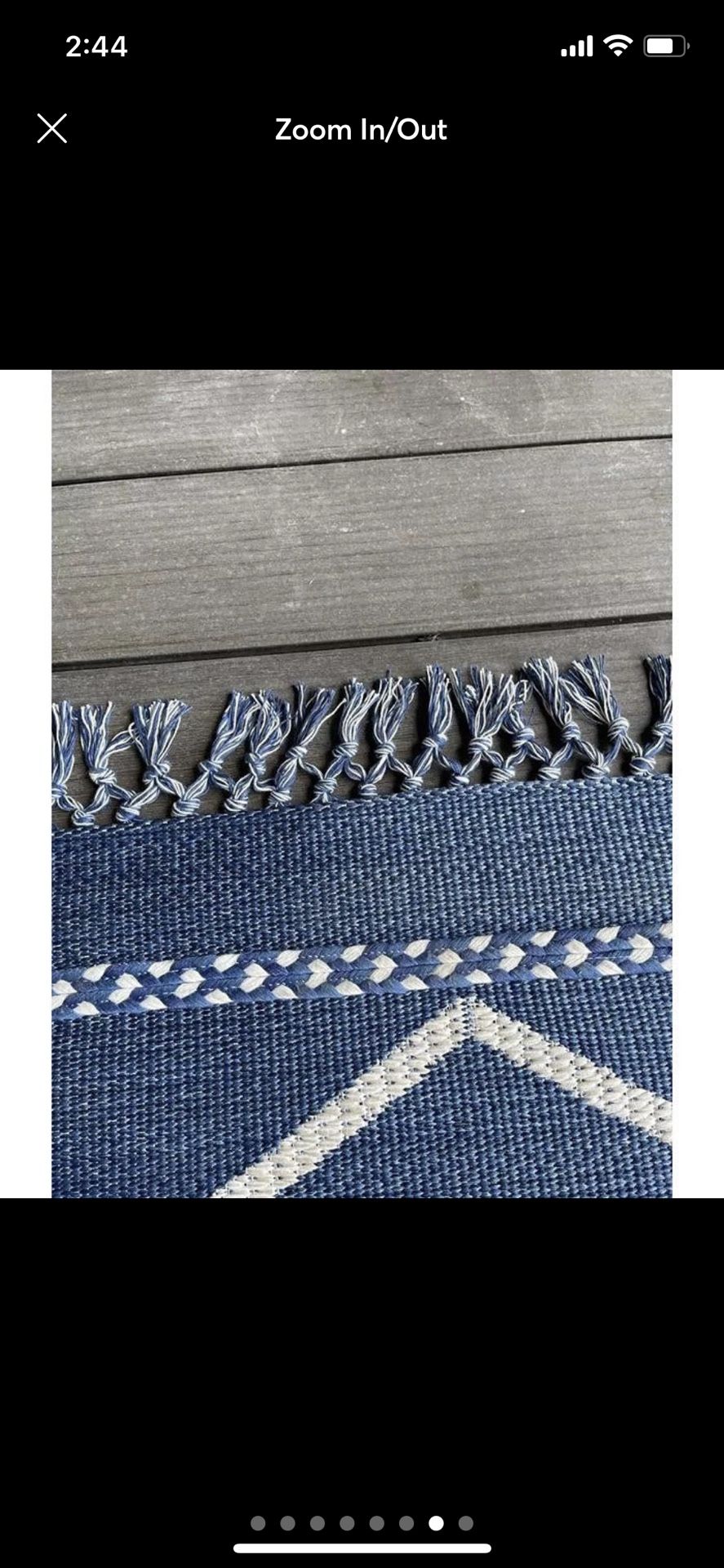 New 7x10 Feet Project 62™ Indigo Blue Geometric Outdoor Indoor Area Rug