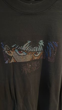 Hypland x Yu Yu Hakusho Heie Eyes Black Rhinestone T-Shirt