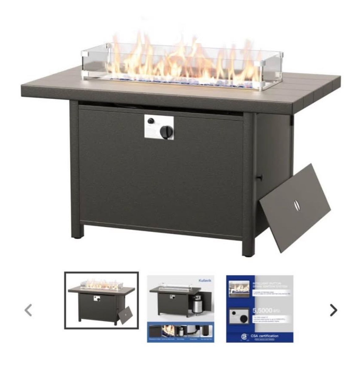 45” Propane Fire Pit Table w/ Cover 