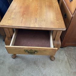 Solid Wood End Table 