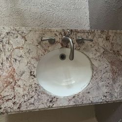 Sink With Countertop And Delta Faucet