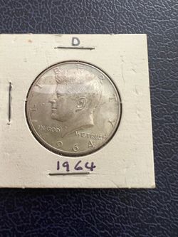 1964 d Kennedy half dollar