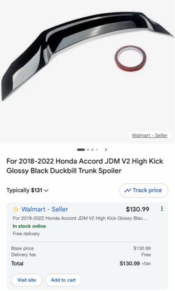Honda Accord JDM V2 Glossy Black Duckbill Trunk Spoiler