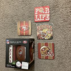 49er Dice Game And Coasters