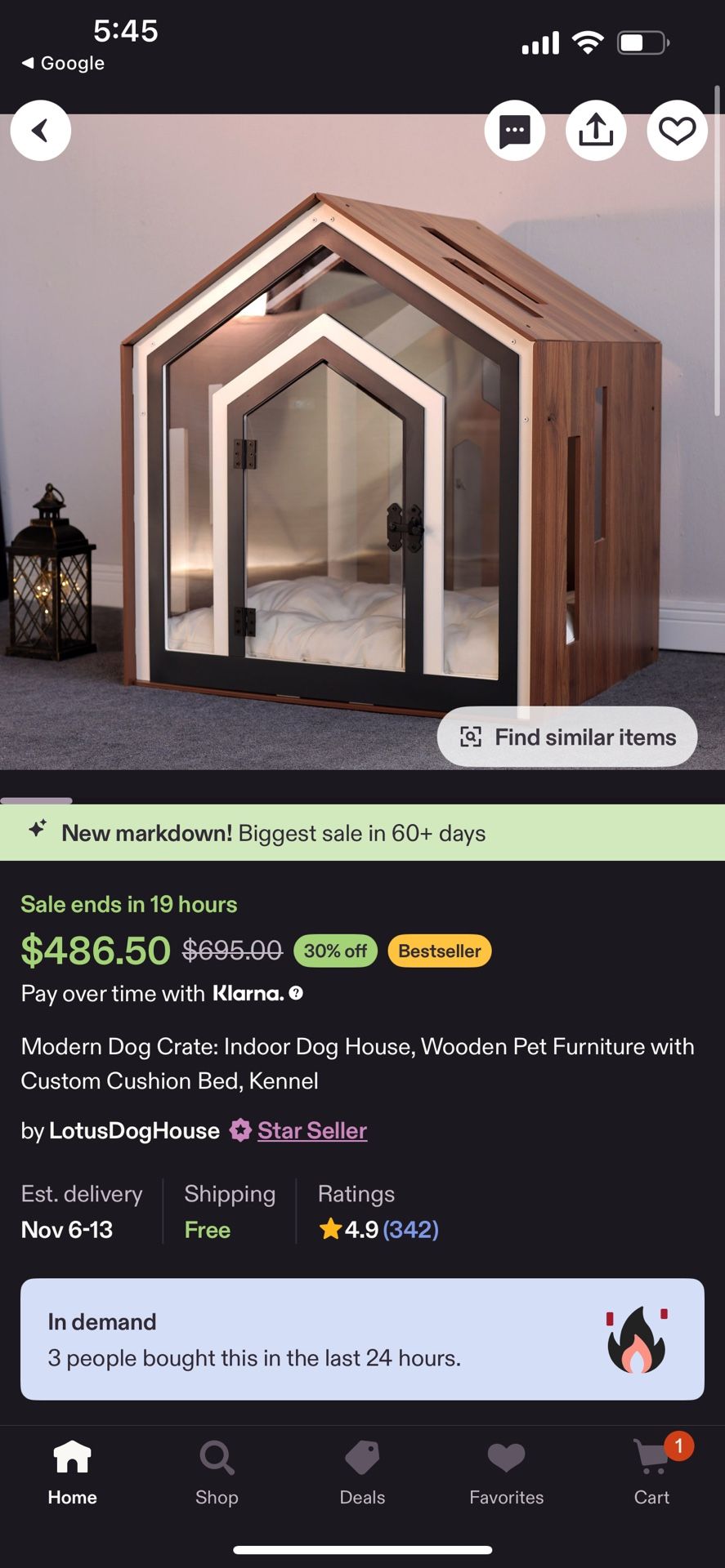 Almost Brandnew Indoor Dog House