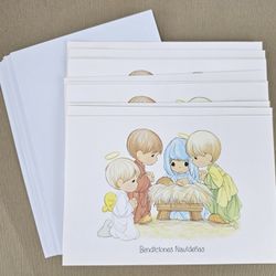 11 Hallmark Precious Moments SPANISH Christmas Cards
