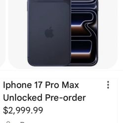 Brand New iPhone 17 Pro Max Unlocked 
