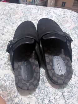 Coach black clogs