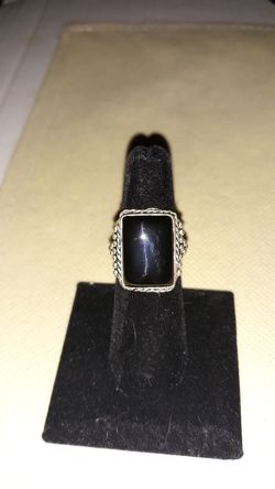 Large Black Onyx Sterling silver ring