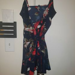 Sexy Dark Blue Dress With Roses Size Small 