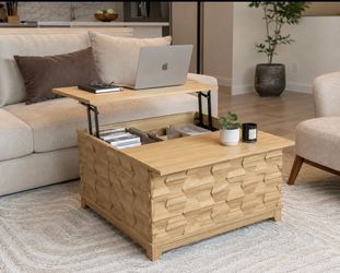 Lift Top Coffee Table with Hidden Storage, Hydraulic Lift Mechanism, Sliding Top, 41.7" K-48