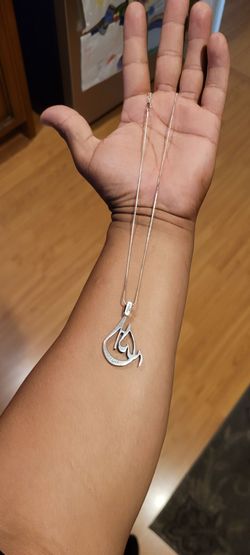 Silver Arabic Calligraphy(Allah)Pendant + chain