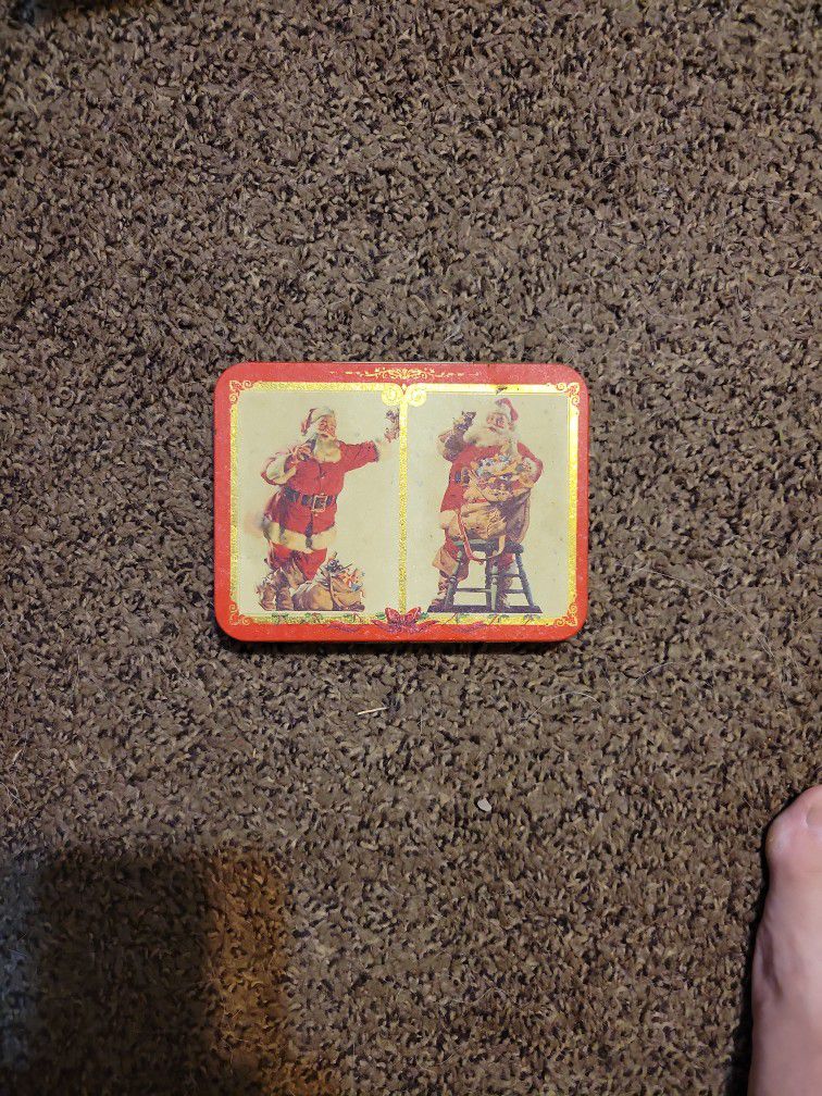 Coca Cola Playing Cards In Collectible Tin Can 