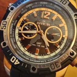 Invicta Aviator Watch With GMT Time