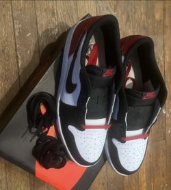 Jordan 1 Low Red And Black And White