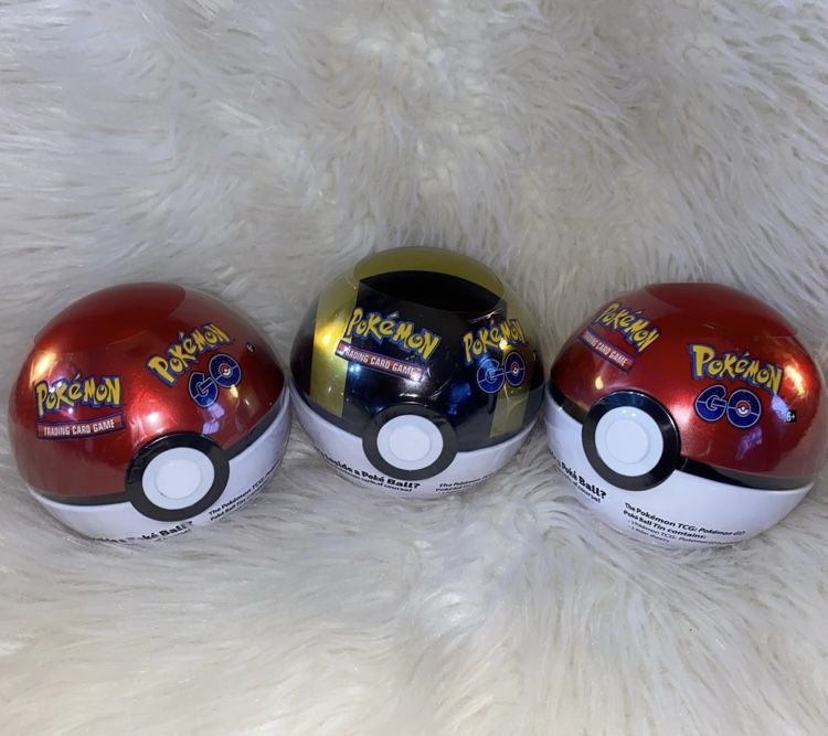 Pokemon GO 2022 Collectors Poke Ball Tin -POKE BALL (3 packs & 2 Sticker Sheets)