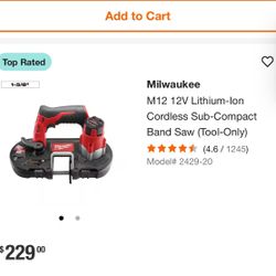 Milwaukee m12 Bandsaw 