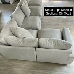 Cloud Modular Sectional Couch Sofa With Ottoman 