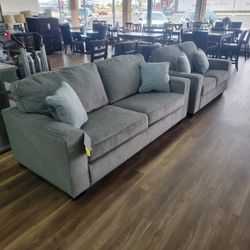 New Sofa And Lovsest In Alloy (Sleeper Available)