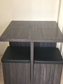 Dining table with stools