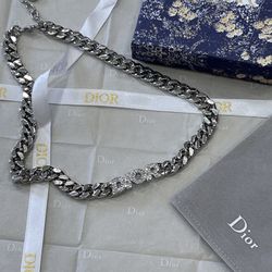 Silver Christian Dior Chocker 