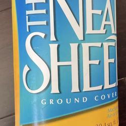 NEW The Neat Sheet Ground Cover 57x77 Sand Beach 57” x 77” Blue Repels Washable