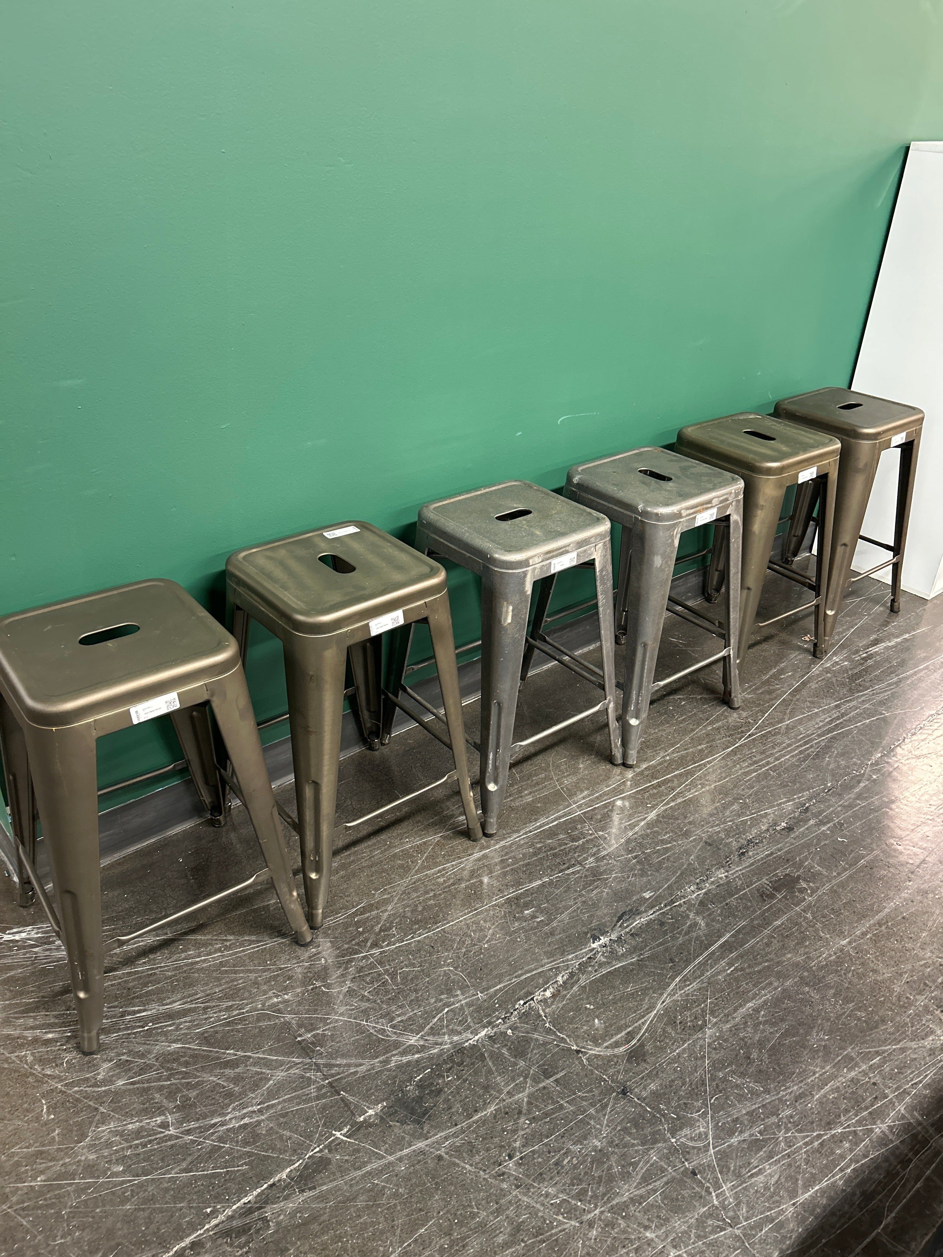 Grey Metal Stools