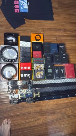 Designer belts, wallets, colognes, and more