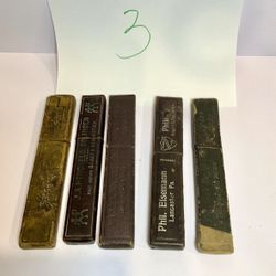 Antique/Vintage Lot Of 5 Different Straight Razor Cases