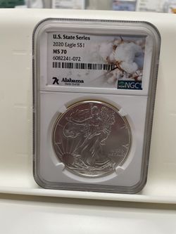 2020 American Silver Eagle Graded MS 70