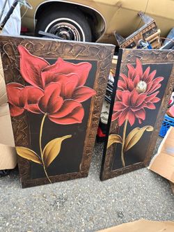 Pair a Flower Pictures/Wall Decor