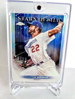 2022 Topps Chrome Stars of MLB Clayton Kershaw #SMLBC-28 & #SMLB-28 Dodgers X2