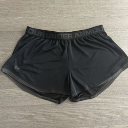 Under Armour Women’s Running Shorts Size XL Loose Fit Black Grey