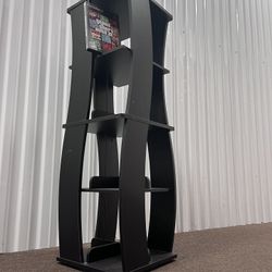 144 slot Dvd -Cd-Books- etc.  wooden turn-table furniture 