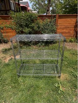 3-Tier Chrome Wire shelving- 36”L x 14”W x35”H