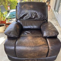 Free Brown Leather Recliner