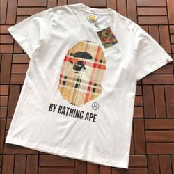 A Bathing Ape BAPE Plaid Ape Head T-Shirt