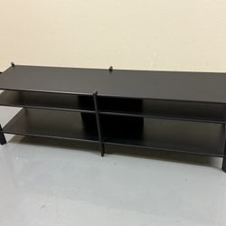 IKEA Jattesta Black TV Stand Console Bench