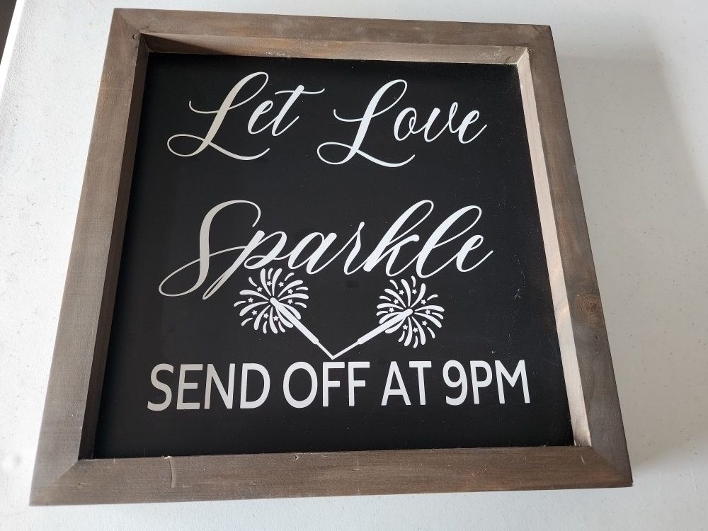 Sparkler Wedding Sendoff Sign Or Chalkboard