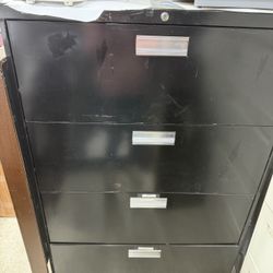 Black Metal Filing Cabinet