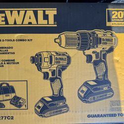 💛🖤💛🖤💛🖤💛🖤 $250 💛🖤💛🖤💛🖤💛🖤 🚀⚡ DEWALT 20V MAX Brushless 2-Tool Combo Kit (DCK277C2) 🚀⚡ 🖤💛 NUEVO 💛🖤 SELLADO 🖤💛  🛠️💛 Incluye: 🖤🔧 