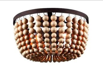 Monteaux Lighting 13" Flushmount Cieling Light With Beads