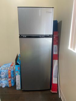 Silver fridge