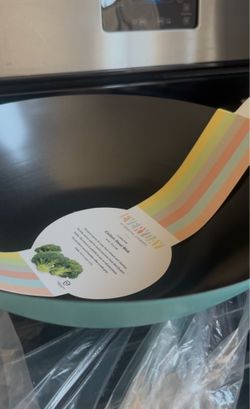 Brand New Martha Stewart Everyday Clarkston 14 Inch Nonstick Carbon Steel Wok