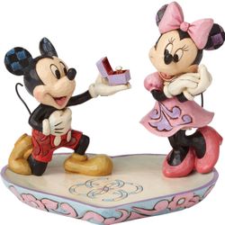Disney Traditions Mickey and Minnie Mouse a Magical Moment Ring Dish Figurine