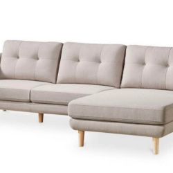 Brand New Corey Beige Sectional Sofa – $1,500 (Retail $3,327)