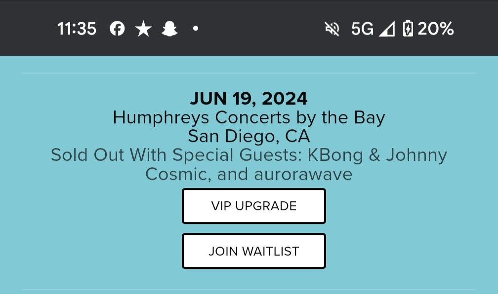 2 - the Movement Tix For 6/19