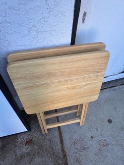 Wood tables set